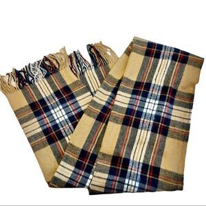 𝅺CAMEL black and red coloured plaid check Scarf